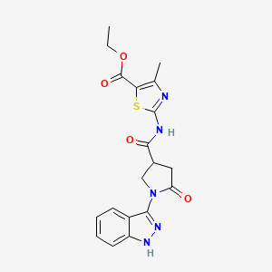 ethyl 2-({[1-(1H-indazol-3-yl)-5-oxopyrrolidin-3-yl]carbonyl}amino)-4-methyl-1,3-thiazole-5-carboxylate