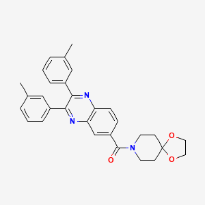 (2,3-Di-m-tolylquinoxalin-6-yl)(1,4-dioxa-8-azaspiro[4.5]decan-8-yl)methanone