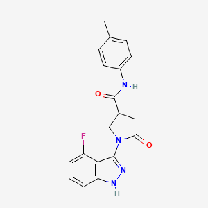 1-(4-fluoro-1H-indazol-3-yl)-N-(4-methylphenyl)-5-oxopyrrolidine-3-carboxamide