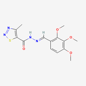 4-Methyl-N'-(2,3,4-trimethoxybenzylidene)-1,2,3-thiadiazole-5-carbohydrazide