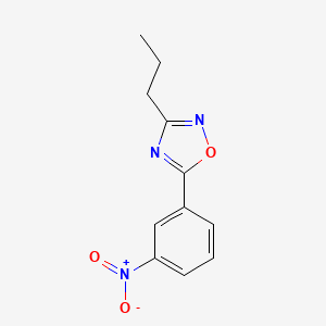 molecular formula C11H11N3O3 B11220188 5-(3-Nitrophenyl)-3-propyl-1,2,4-oxadiazole 