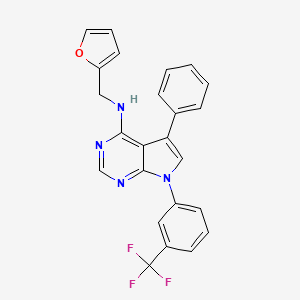 N-(furan-2-ylmethyl)-5-phenyl-7-[3-(trifluoromethyl)phenyl]-7H-pyrrolo[2,3-d]pyrimidin-4-amine