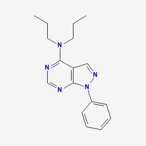 molecular formula C17H21N5 B11220196 1-phenyl-N,N-dipropyl-1H-pyrazolo[3,4-d]pyrimidin-4-amine 