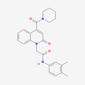 N-(3,4-dimethylphenyl)-2-[2-oxo-4-(piperidin-1-ylcarbonyl)quinolin-1(2H)-yl]acetamide