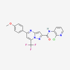 molecular formula C20H13ClF3N5O2 B11220226 N-(2-chloropyridin-3-yl)-5-(4-methoxyphenyl)-7-(trifluoromethyl)pyrazolo[1,5-a]pyrimidine-2-carboxamide 