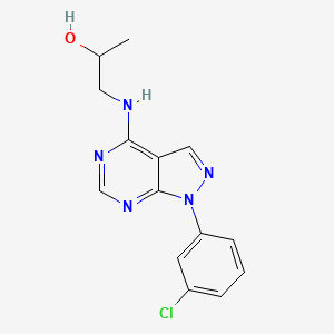 1-{[1-(3-chlorophenyl)-1H-pyrazolo[3,4-d]pyrimidin-4-yl]amino}propan-2-ol