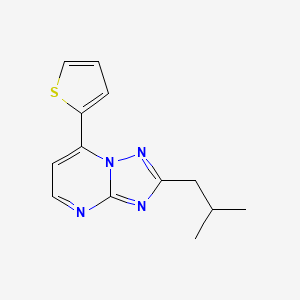 molecular formula C13H14N4S B11220231 2-(2-Methylpropyl)-7-(thiophen-2-yl)[1,2,4]triazolo[1,5-a]pyrimidine 