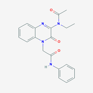 N-ethyl-N-{3-oxo-4-[2-oxo-2-(phenylamino)ethyl]-3,4-dihydroquinoxalin-2-yl}acetamide