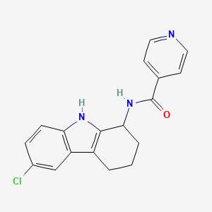 molecular formula C18H16ClN3O B11220262 N-(6-chloro-2,3,4,9-tetrahydro-1H-carbazol-1-yl)isonicotinamide 