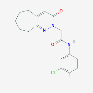 N-(3-chloro-4-methylphenyl)-2-(3-oxo-3,5,6,7,8,9-hexahydro-2H-cyclohepta[c]pyridazin-2-yl)acetamide