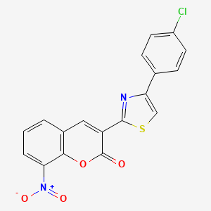 3-[4-(4-chlorophenyl)-1,3-thiazol-2-yl]-8-nitro-2H-chromen-2-one