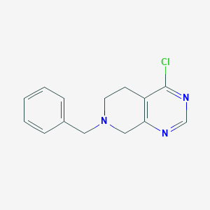 molecular formula C14H14ClN3 B112203 7-苄基-4-氯-5,6,7,8-四氢吡啶并[3,4-d]嘧啶 CAS No. 192869-80-0