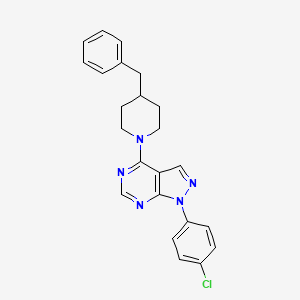 4-benzyl-1-[1-(4-chlorophenyl)-1H-pyrazolo[3,4-d]pyrimidin-4-yl]piperidine