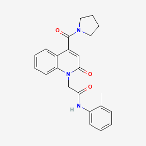 N-(2-methylphenyl)-2-[2-oxo-4-(pyrrolidin-1-ylcarbonyl)quinolin-1(2H)-yl]acetamide