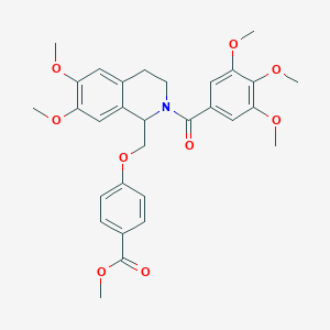 Methyl 4-((6,7-dimethoxy-2-(3,4,5-trimethoxybenzoyl)-1,2,3,4-tetrahydroisoquinolin-1-yl)methoxy)benzoate