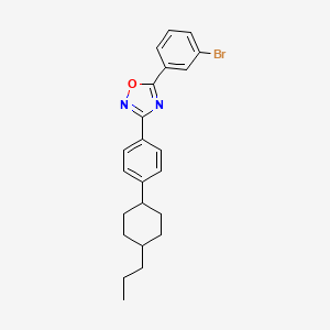 5-(3-Bromophenyl)-3-[4-(4-propylcyclohexyl)phenyl]-1,2,4-oxadiazole