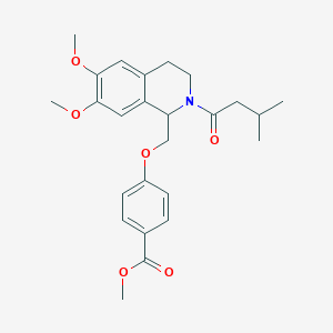 Methyl 4-((6,7-dimethoxy-2-(3-methylbutanoyl)-1,2,3,4-tetrahydroisoquinolin-1-yl)methoxy)benzoate