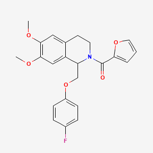 1-[(4-Fluorophenoxy)methyl]-2-(2-furoyl)-6,7-dimethoxy-1,2,3,4-tetrahydroisoquinoline