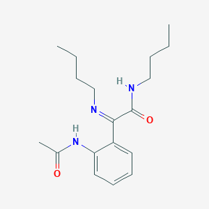 molecular formula C18H27N3O2 B11220439 2-(2-acetamidophenyl)-N-butyl-2-butyliminoacetamide CAS No. 33090-87-8