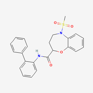 N-(biphenyl-2-yl)-5-(methylsulfonyl)-2,3,4,5-tetrahydro-1,5-benzoxazepine-2-carboxamide