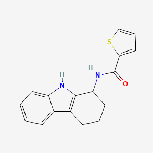 molecular formula C17H16N2OS B11220465 N-(2,3,4,9-tetrahydro-1H-carbazol-1-yl)thiophene-2-carboxamide 