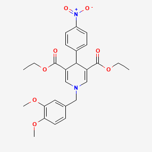 Diethyl 1-(3,4-dimethoxybenzyl)-4-(4-nitrophenyl)-1,4-dihydropyridine-3,5-dicarboxylate