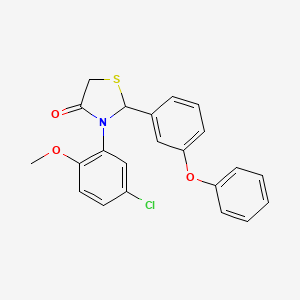 3-(5-Chloro-2-methoxyphenyl)-2-(3-phenoxyphenyl)-1,3-thiazolidin-4-one