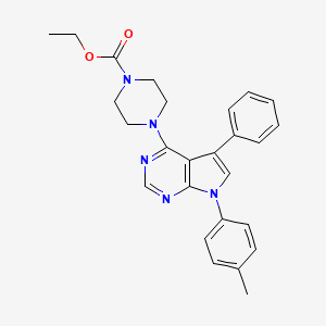 Ethyl 4-[7-(4-methylphenyl)-5-phenylpyrrolo[2,3-d]pyrimidin-4-yl]piperazine-1-carboxylate