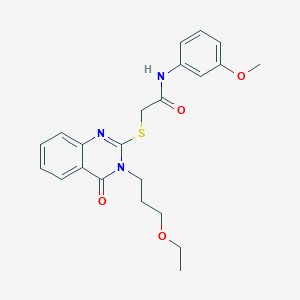 2-{[3-(3-ethoxypropyl)-4-oxo-3,4-dihydroquinazolin-2-yl]sulfanyl}-N-(3-methoxyphenyl)acetamide