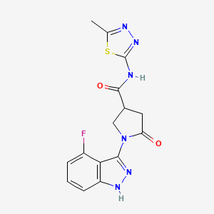 1-(4-fluoro-1H-indazol-3-yl)-N-(5-methyl-1,3,4-thiadiazol-2-yl)-5-oxopyrrolidine-3-carboxamide