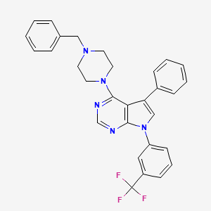 4-(4-benzylpiperazin-1-yl)-5-phenyl-7-[3-(trifluoromethyl)phenyl]-7H-pyrrolo[2,3-d]pyrimidine