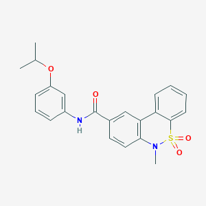 N-(3-isopropoxyphenyl)-6-methyl-6H-dibenzo[c,e][1,2]thiazine-9-carboxamide 5,5-dioxide