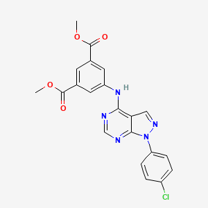 dimethyl 5-{[1-(4-chlorophenyl)-1H-pyrazolo[3,4-d]pyrimidin-4-yl]amino}benzene-1,3-dicarboxylate