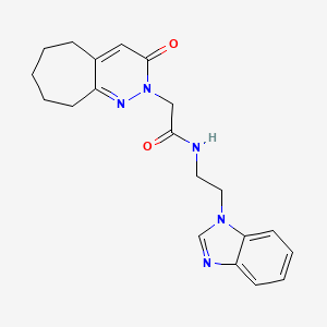 N-[2-(1H-benzimidazol-1-yl)ethyl]-2-(3-oxo-3,5,6,7,8,9-hexahydro-2H-cyclohepta[c]pyridazin-2-yl)acetamide