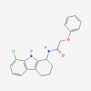 molecular formula C20H19ClN2O2 B11220570 N-(8-chloro-2,3,4,9-tetrahydro-1H-carbazol-1-yl)-2-phenoxyacetamide 