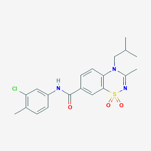 N-(3-chloro-4-methylphenyl)-4-isobutyl-3-methyl-4H-1,2,4-benzothiadiazine-7-carboxamide 1,1-dioxide