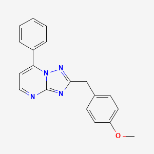 molecular formula C19H16N4O B11220589 2-(4-Methoxybenzyl)-7-phenyl[1,2,4]triazolo[1,5-a]pyrimidine 