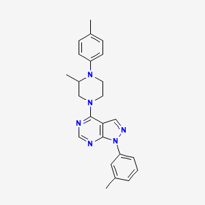 4-[3-methyl-4-(4-methylphenyl)piperazin-1-yl]-1-(3-methylphenyl)-1H-pyrazolo[3,4-d]pyrimidine