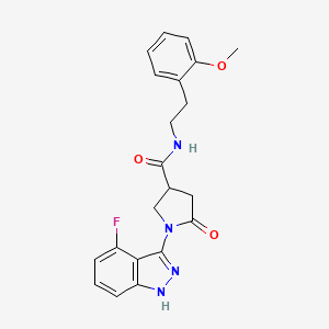 1-(4-fluoro-1H-indazol-3-yl)-N-(2-methoxyphenethyl)-5-oxo-3-pyrrolidinecarboxamide