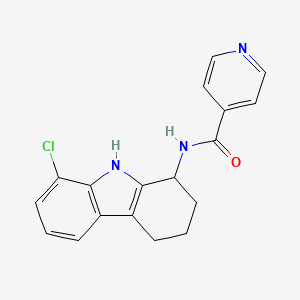 molecular formula C18H16ClN3O B11220636 N-(8-chloro-2,3,4,9-tetrahydro-1H-carbazol-1-yl)isonicotinamide 