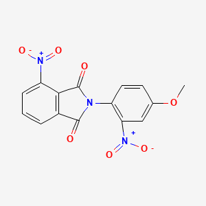 molecular formula C15H9N3O7 B11220646 2-(4-Methoxy-2-nitrophenyl)-4-nitroisoindole-1,3-dione 