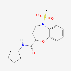 N-cyclopentyl-5-(methylsulfonyl)-2,3,4,5-tetrahydro-1,5-benzoxazepine-2-carboxamide