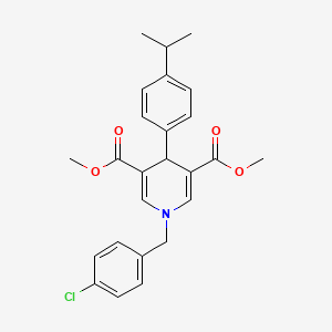 Dimethyl 1-(4-chlorobenzyl)-4-[4-(propan-2-yl)phenyl]-1,4-dihydropyridine-3,5-dicarboxylate