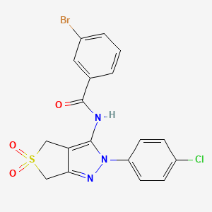 3-bromo-N-(2-(4-chlorophenyl)-5,5-dioxido-4,6-dihydro-2H-thieno[3,4-c]pyrazol-3-yl)benzamide