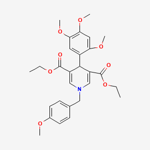 Diethyl 1-(4-methoxybenzyl)-4-(2,4,5-trimethoxyphenyl)-1,4-dihydropyridine-3,5-dicarboxylate