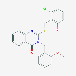 2-[(2-chloro-6-fluorobenzyl)sulfanyl]-3-(2-methoxybenzyl)quinazolin-4(3H)-one