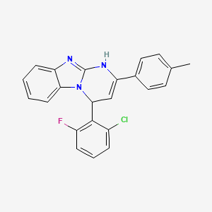 4-(2-Chloro-6-fluorophenyl)-2-(4-methylphenyl)-1,4-dihydropyrimido[1,2-a]benzimidazole