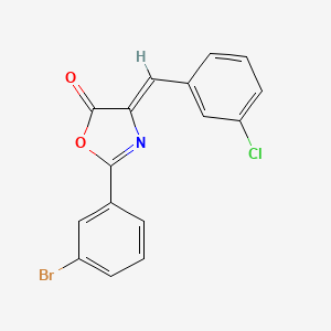 molecular formula C16H9BrClNO2 B11220722 (4Z)-2-(3-bromophenyl)-4-(3-chlorobenzylidene)-1,3-oxazol-5(4H)-one 