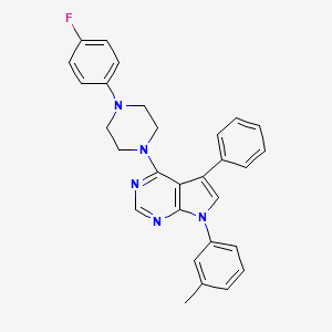 4-[4-(4-fluorophenyl)piperazin-1-yl]-7-(3-methylphenyl)-5-phenyl-7H-pyrrolo[2,3-d]pyrimidine