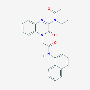 N-Ethyl-N-(4-{[(naphthalen-1-YL)carbamoyl]methyl}-3-oxo-3,4-dihydroquinoxalin-2-YL)acetamide